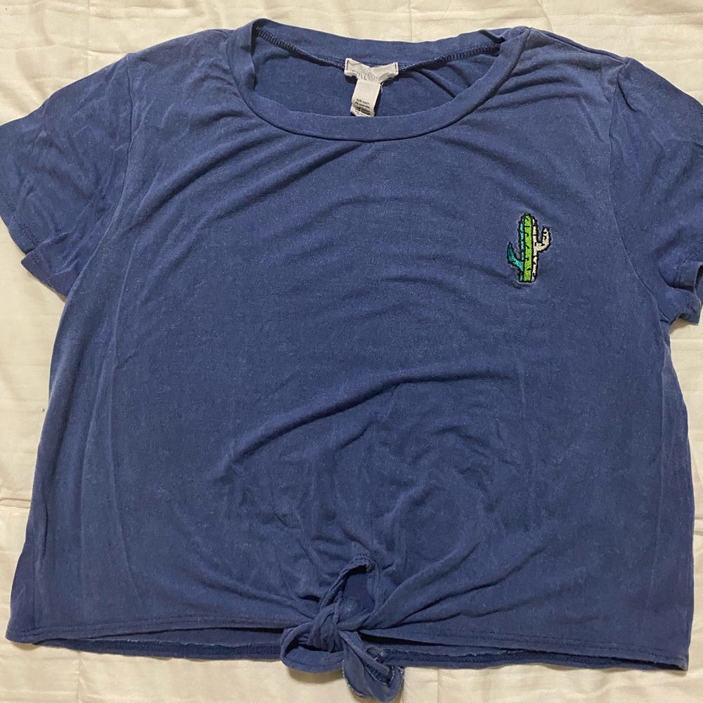 Cute Cropped Cactus Shirt